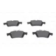 BOSCH 0 986 494 528 - Jeu de 4 plaquettes de frein arrière