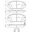 BOSCH 0 986 494 632 - Jeu de 4 plaquettes de frein avant