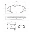 BOSCH 0 986 494 647 - Jeu de 4 plaquettes de frein avant