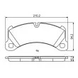BOSCH 0 986 494 757 - Jeu de 4 plaquettes de frein avant