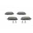 BOSCH 0 986 494 930 - Jeu de 4 plaquettes de frein arrière