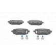 BOSCH 0 986 494 930 - Jeu de 4 plaquettes de frein arrière