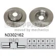 NIPPARTS N3302162 - Jeu de 2 disques de frein avant