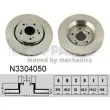 NIPPARTS N3304050 - Jeu de 2 disques de frein avant
