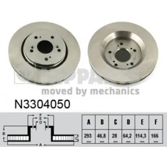 Jeu de 2 disques de frein avant NIPPARTS OEM 45251SWWG01