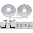 NIPPARTS N3310521P - Jeu de 2 disques de frein arrière
