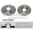 NIPPARTS N3310522 - Jeu de 2 disques de frein arrière