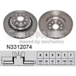 NIPPARTS N3312074 - Disque de frein arrière droit