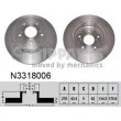 NIPPARTS N3318006 - Jeu de 2 disques de frein arrière