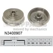 NIPPARTS N3400907 - Tambour de frein