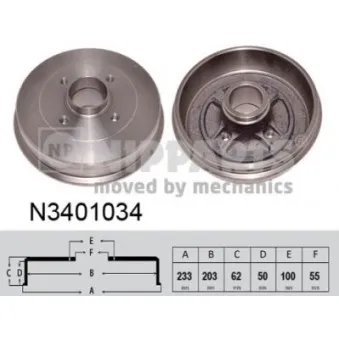 Tambour de frein NIPPARTS OEM 4320000QAL