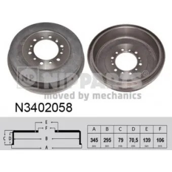 Tambour de frein NIPPARTS OEM 4243160080