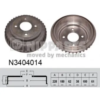 Tambour de frein NIPPARTS N3404014