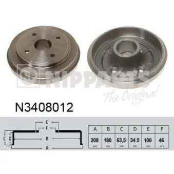 Tambour de frein NIPPARTS OEM 4351176G00