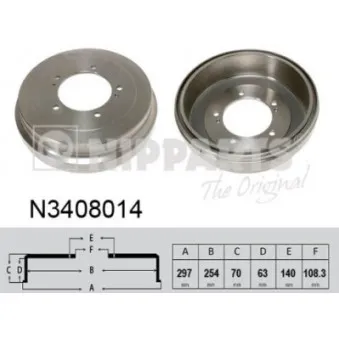 Tambour de frein NIPPARTS OEM 4351152D00