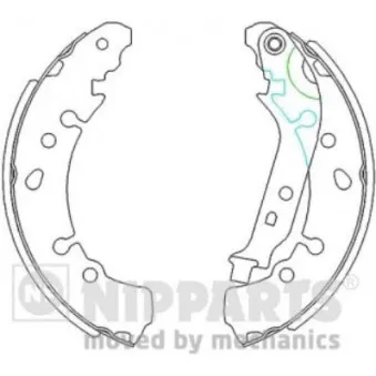 Jeu de mâchoires de frein NIPPARTS OEM 044950D040