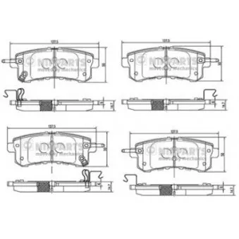 Jeu de 4 plaquettes de frein avant NIPPARTS OEM D40601LB0A
