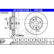 ATE 24.0126-0189.1 - Jeu de 2 disques de frein avant