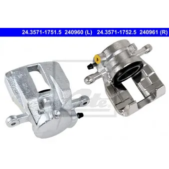 Étrier de frein ATE 24.3571-1752.5 pour MERCEDES-BENZ CLASSE A A 160 CDI - 82cv