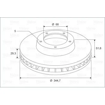 Jeu de 2 disques de frein avant VALEO OEM 8K0615301Q