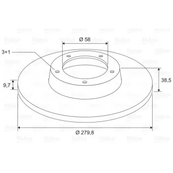 Jeu de 2 disques de frein avant VALEO OEM 4514210112