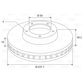 Jeu de 2 disques de frein avant VALEO OEM 4020672B01
