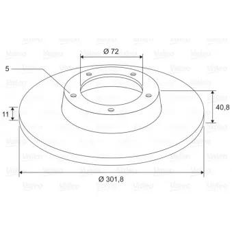 Jeu de 2 disques de frein arrière VALEO OEM C23Y26251A