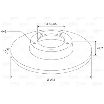 Jeu de 2 disques de frein arrière VALEO OEM 58411B9000