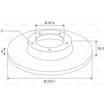 Jeu de 2 disques de frein arrière VALEO OEM 4509553AB