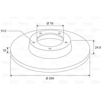 Jeu de 2 disques de frein arrière VALEO OEM 584113Z100