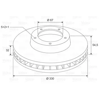 Jeu de 2 disques de frein avant VALEO OEM A1664210612