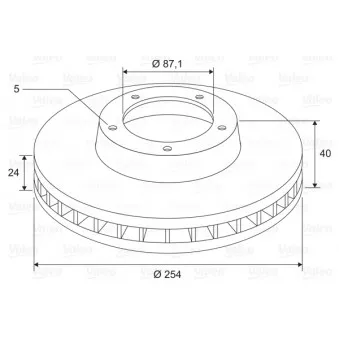 Jeu de 2 disques de frein avant VALEO OEM 30MA01023