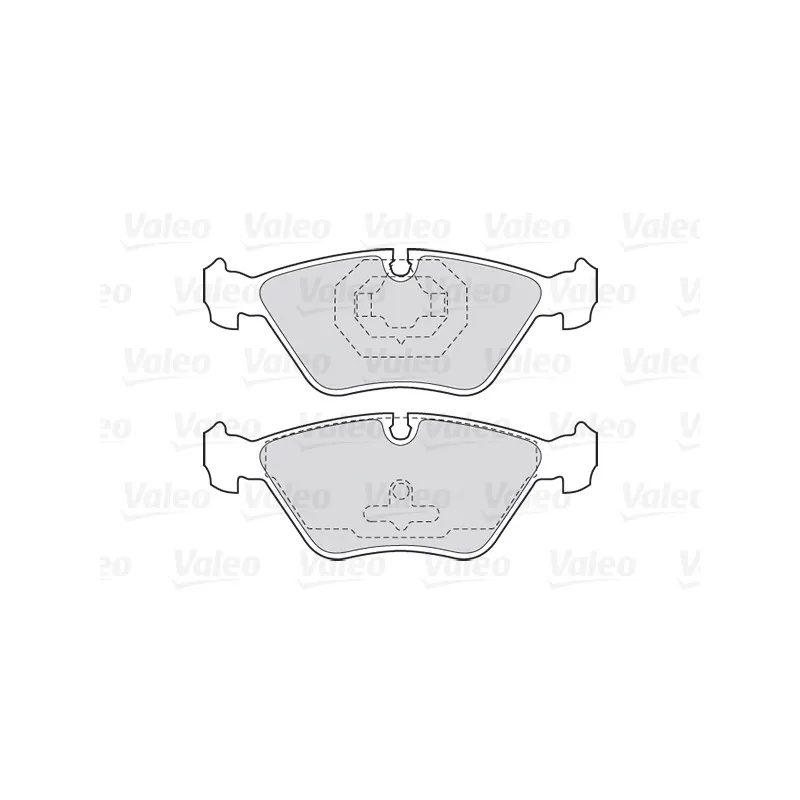 Jeu de 4 plaquettes de frein avant VALEO 301616 - Visuel 1
