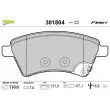 VALEO 301804 - Jeu de 4 plaquettes de frein avant