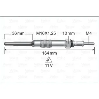 Bougie de préchauffage VALEO OEM 367104X900