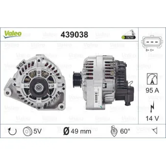 Alternateur VALEO OEM 12312244884