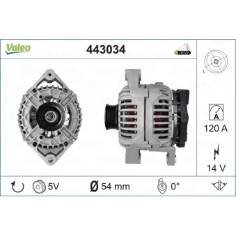 Alternateur VALEO OEM 6204095