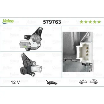 Moteur d'essuie-glace VALEO 579763 pour RENAULT LAGUNA 2.2 DCI - 150cv