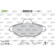 VALEO 598012 - Jeu de 4 plaquettes de frein avant