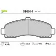 VALEO 598014 - Jeu de 4 plaquettes de frein avant
