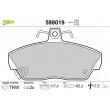 VALEO 598019 - Jeu de 4 plaquettes de frein avant