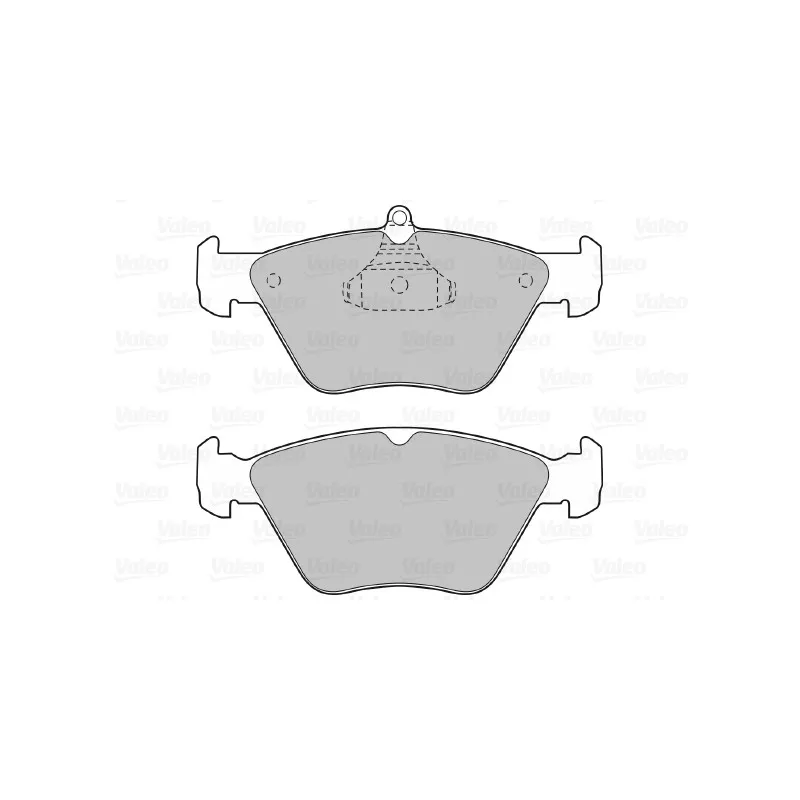 Jeu de 4 plaquettes de frein avant VALEO 598050 - Visuel 1