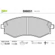 VALEO 598051 - Jeu de 4 plaquettes de frein avant