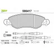 VALEO 598417 - Jeu de 4 plaquettes de frein avant