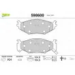 VALEO 598600 - Jeu de 4 plaquettes de frein avant