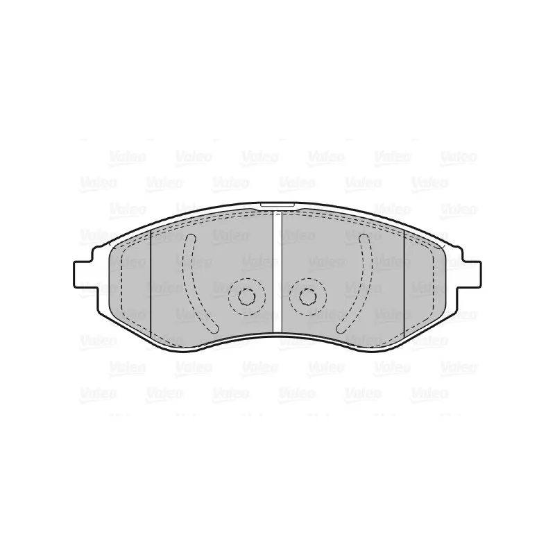 Jeu de 4 plaquettes de frein avant VALEO 598644 - Visuel 1