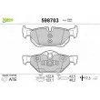 VALEO 598703 - Jeu de 4 plaquettes de frein arrière