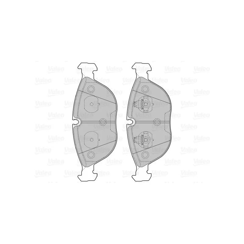 Jeu de 4 plaquettes de frein avant VALEO 598712 - Visuel 1