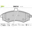 VALEO 598781 - Jeu de 4 plaquettes de frein avant