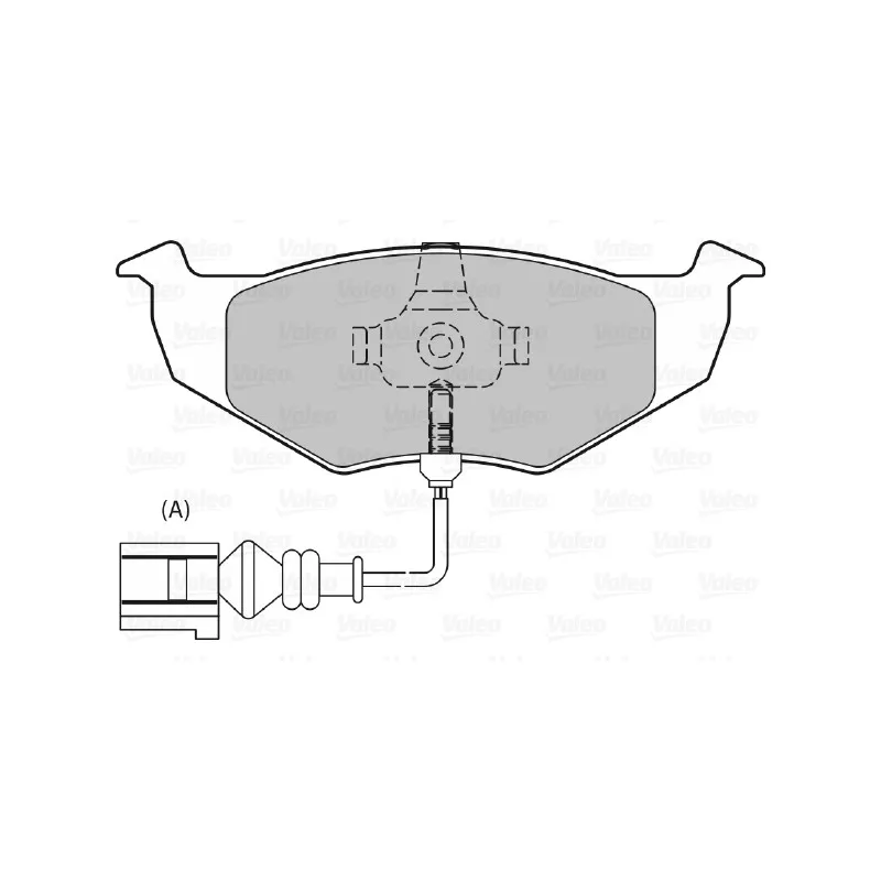Jeu de 4 plaquettes de frein avant VALEO 598805 - Visuel 1